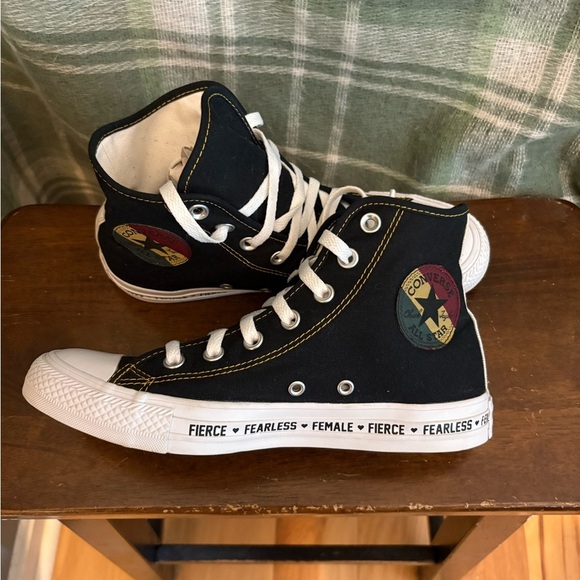 Converse all star high custom fierce fearless female size 8 - Picture 1 of 7